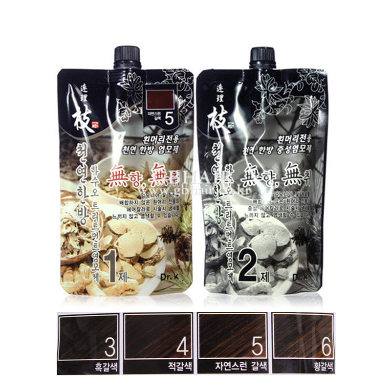 Iljin HASUO Treatment Hair Color (step 1 300g, step 2 300g)